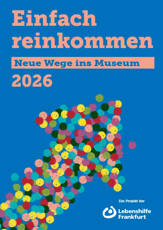 Ein Pfeil, der aus bunten Kreisen geformt ist.